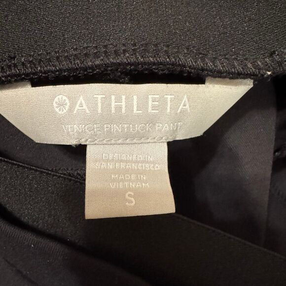 Athleta Venice pintuck pants pull on straight leg black size small - Picture 7 of 8